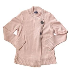 Saint James 100% Pure Wool Cardigan Women’s Pink Two-Button Sweater